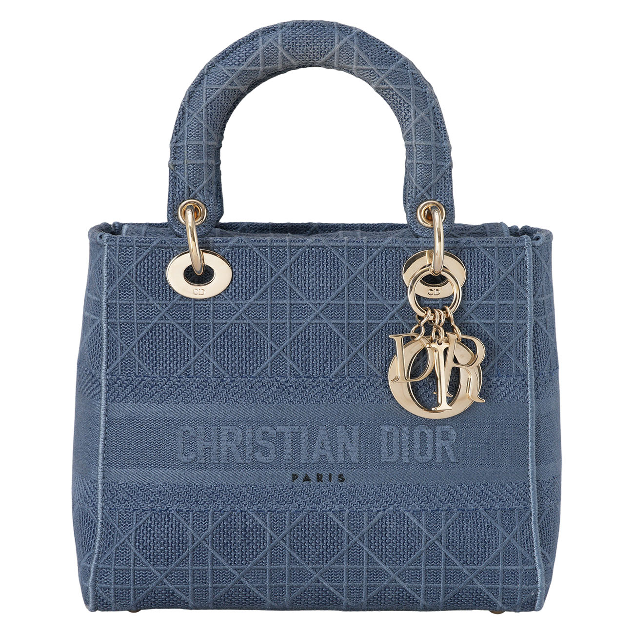 CHRISTIAN DIOR(USED)디올 자수 레이디디올 미디움 백